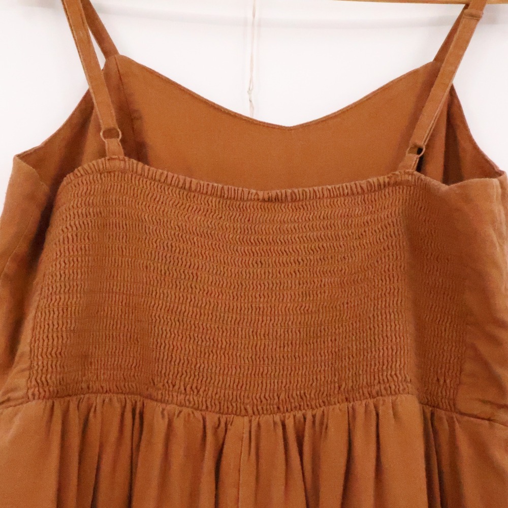 Old Navy Linen Blend Cami Jumpsuit Wide Leg Warm Coffee Womens Granola  Size‎ XL - Picture 6 of 11
